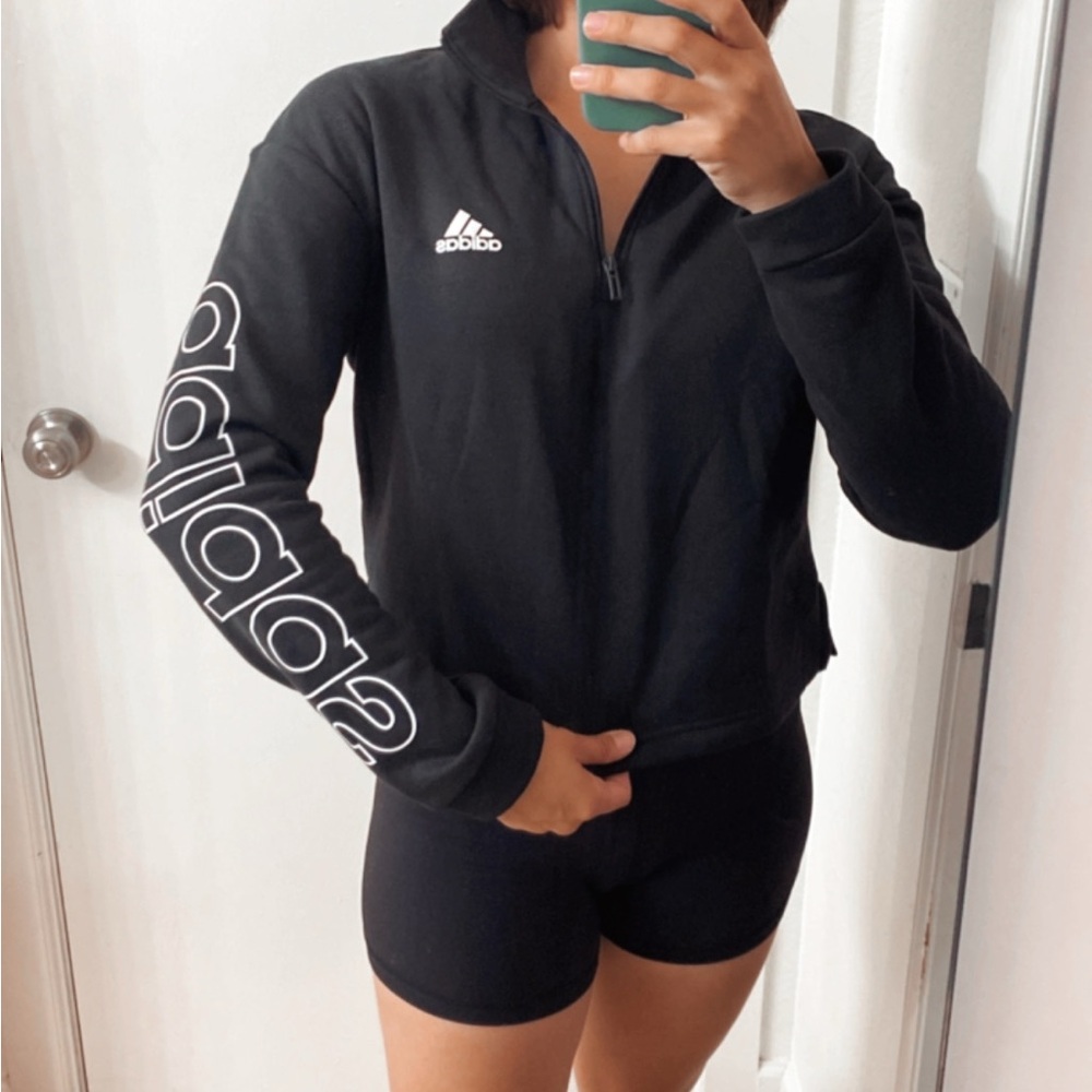 Adidas Black Half-Zip Sweatshirt